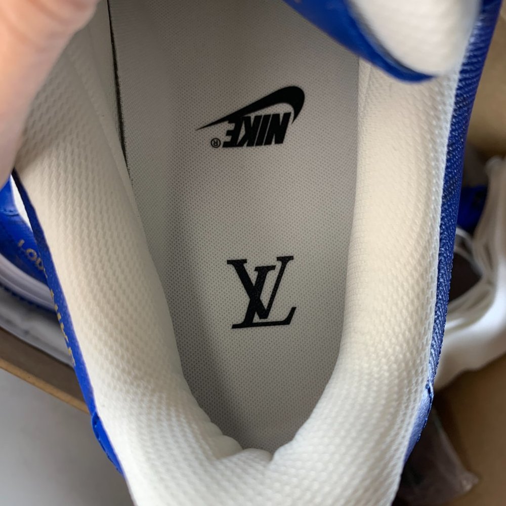 Nike X Louis Vuitton Air Force 1 Monogram Sneakers Men 8 Virgil Abloh 2022 AF1 - Picture 11 of 17